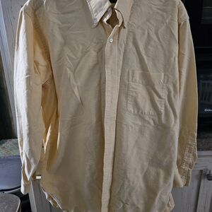 Roundtree & Yorke Light Tan Casual Button-Down Shirt